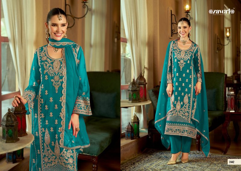 Aroma Color Edition By Eba Soft Organza Embroidery Readymade Suits